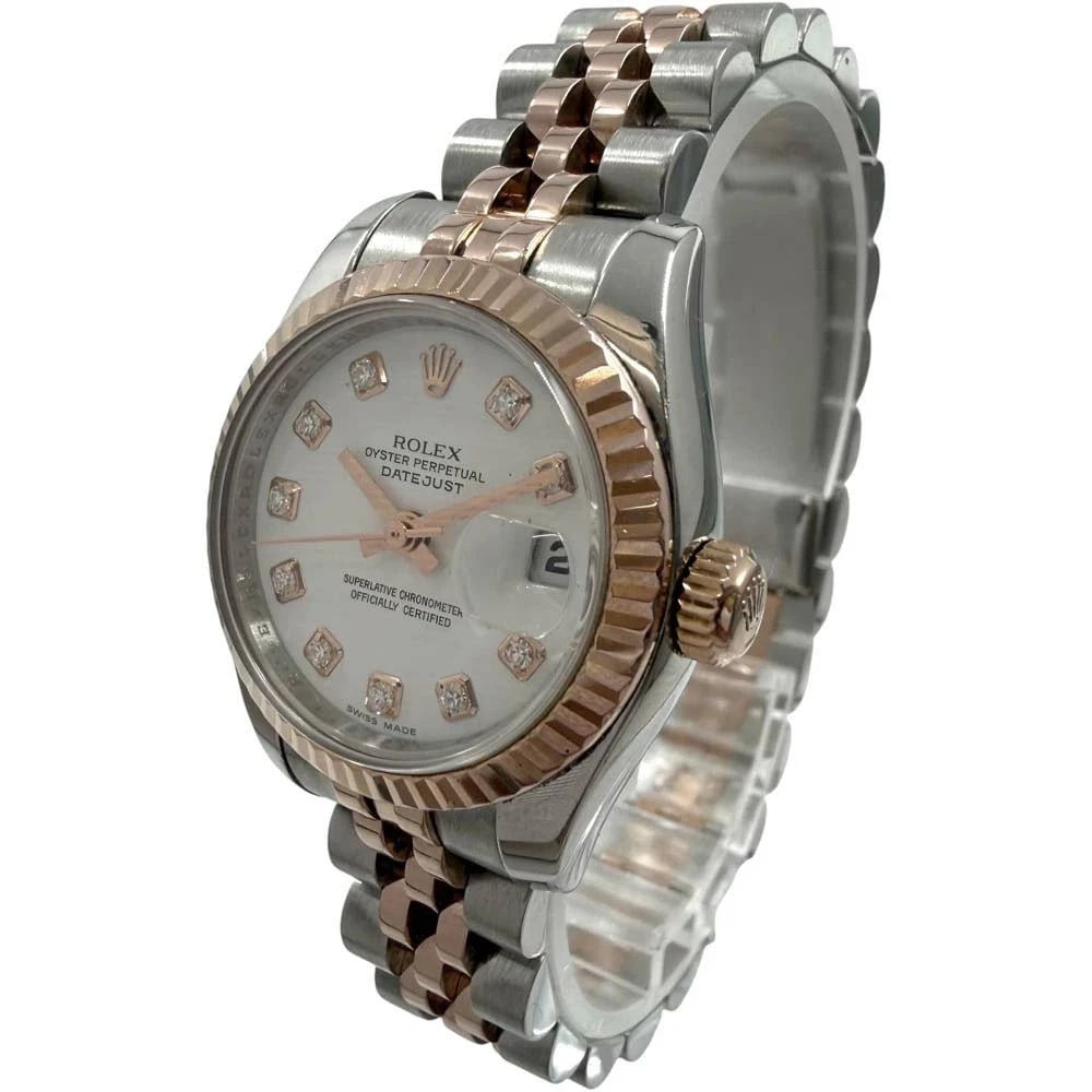 ROLEX DATEJUST WHITE WATCH - 2