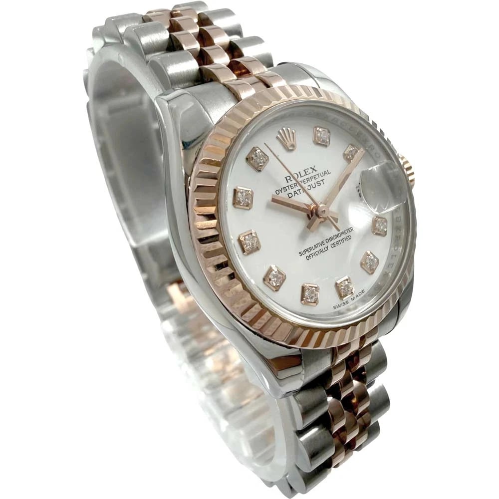 ROLEX DATEJUST WHITE WATCH - 3