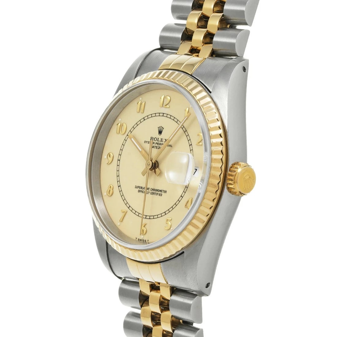ROLEX DATEJUST IVORY WATCH - 2