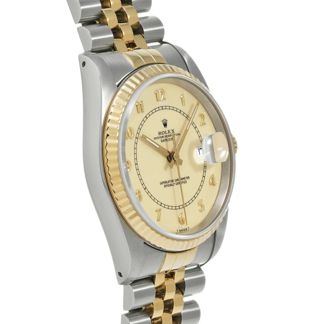 ROLEX DATEJUST IVORY WATCH - 3