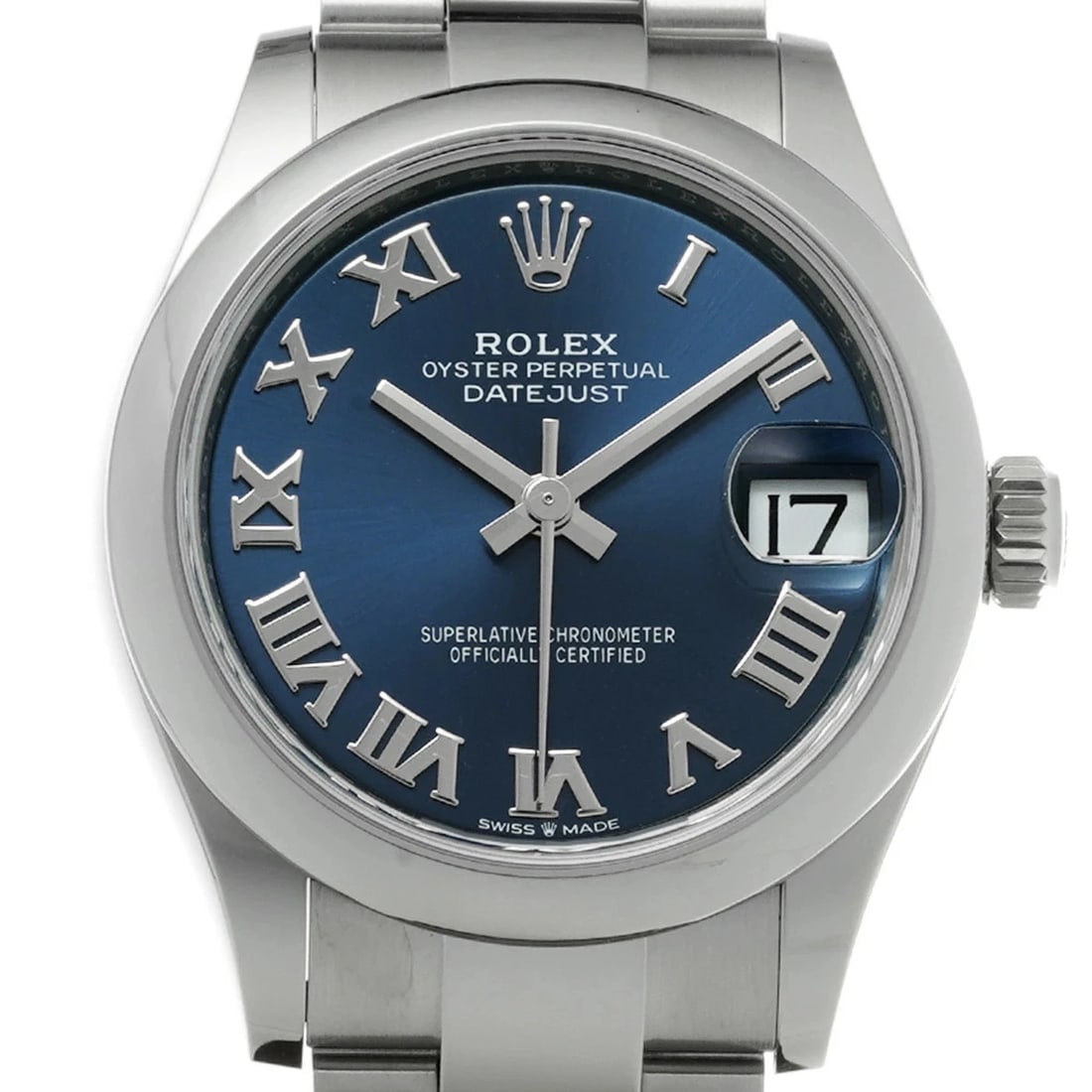 ROLEX DATEJUST BLUE WATCH - 4