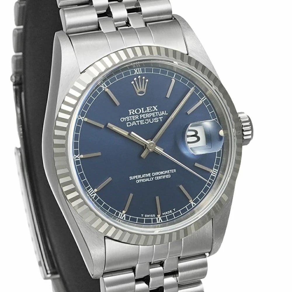 ROLEX DATEJUST BLUE WATCH - 2