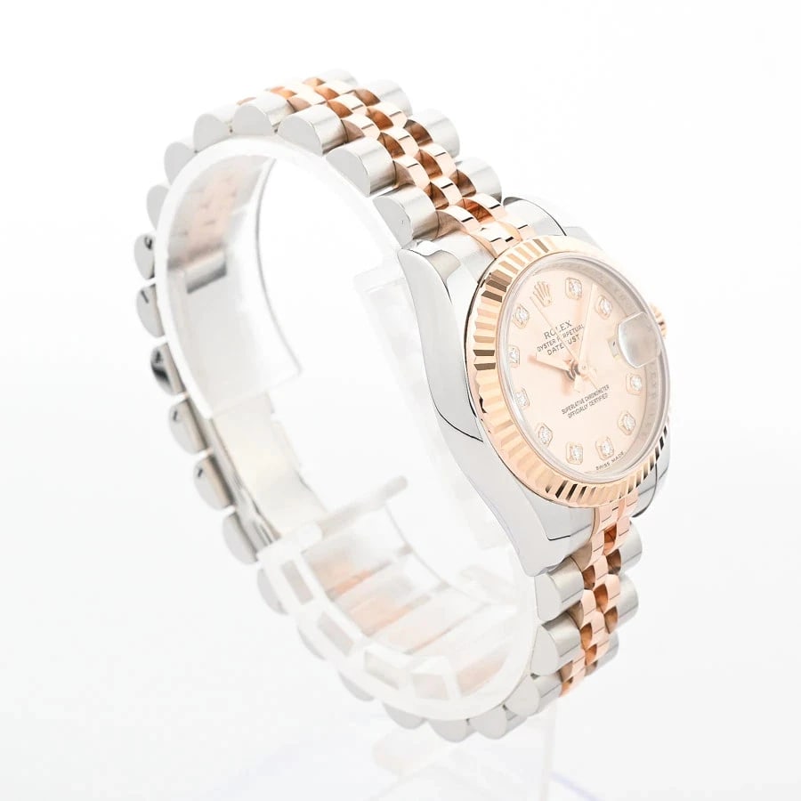 ROLEX DATEJUST PINK WATCH - 3