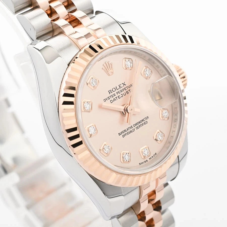 ROLEX DATEJUST PINK WATCH - 4
