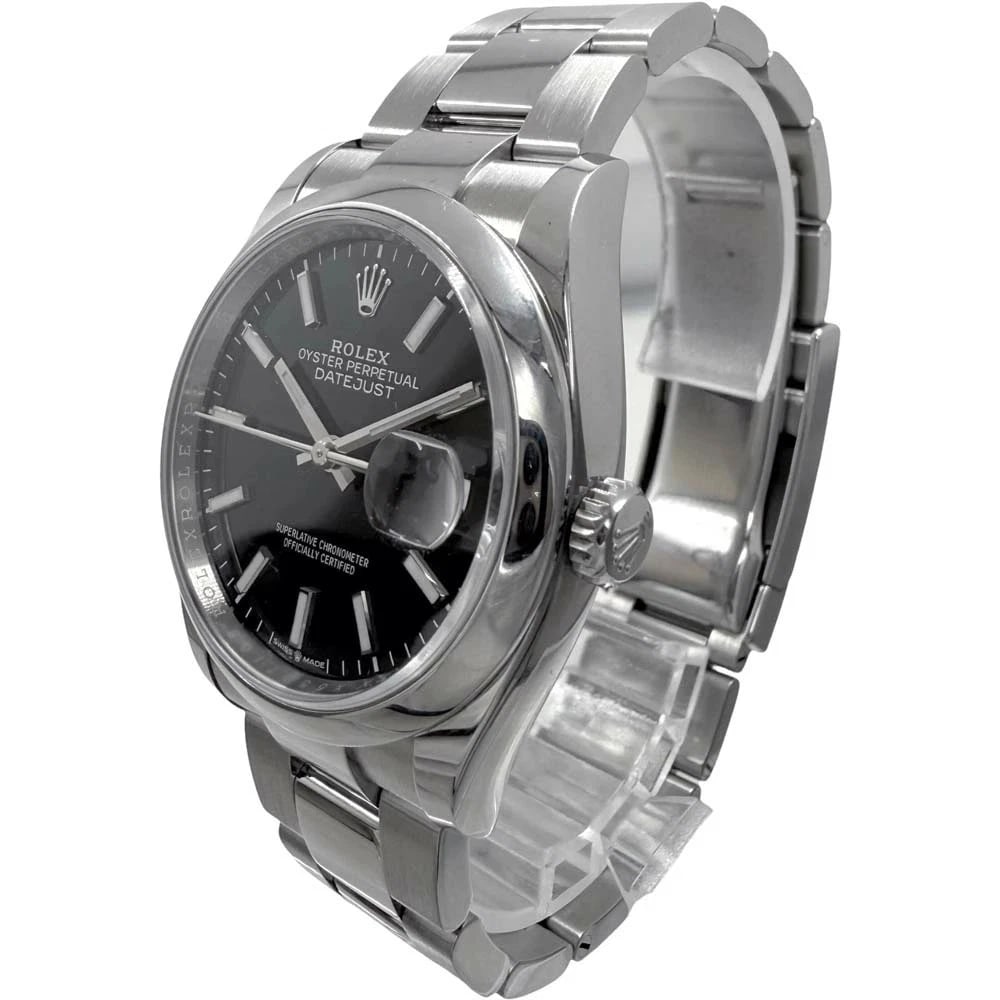 ROLEX DATEJUST BLACK WATCH - 2