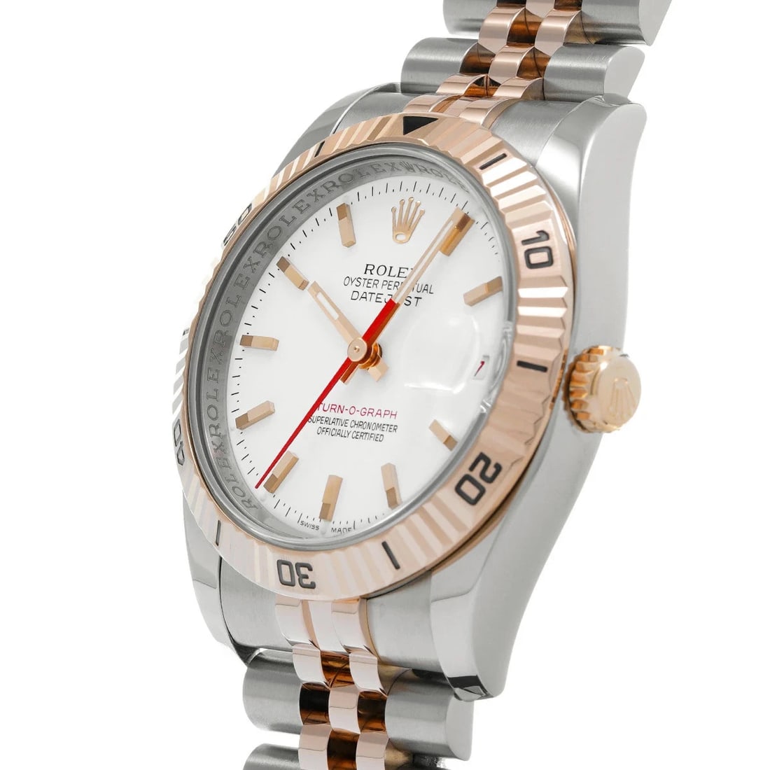 ROLEX DATEJUST WHITE WATCH - 2