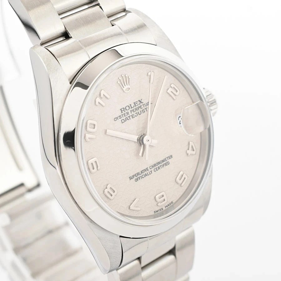 ROLEX DATEJUST IVORY WATCH - 4