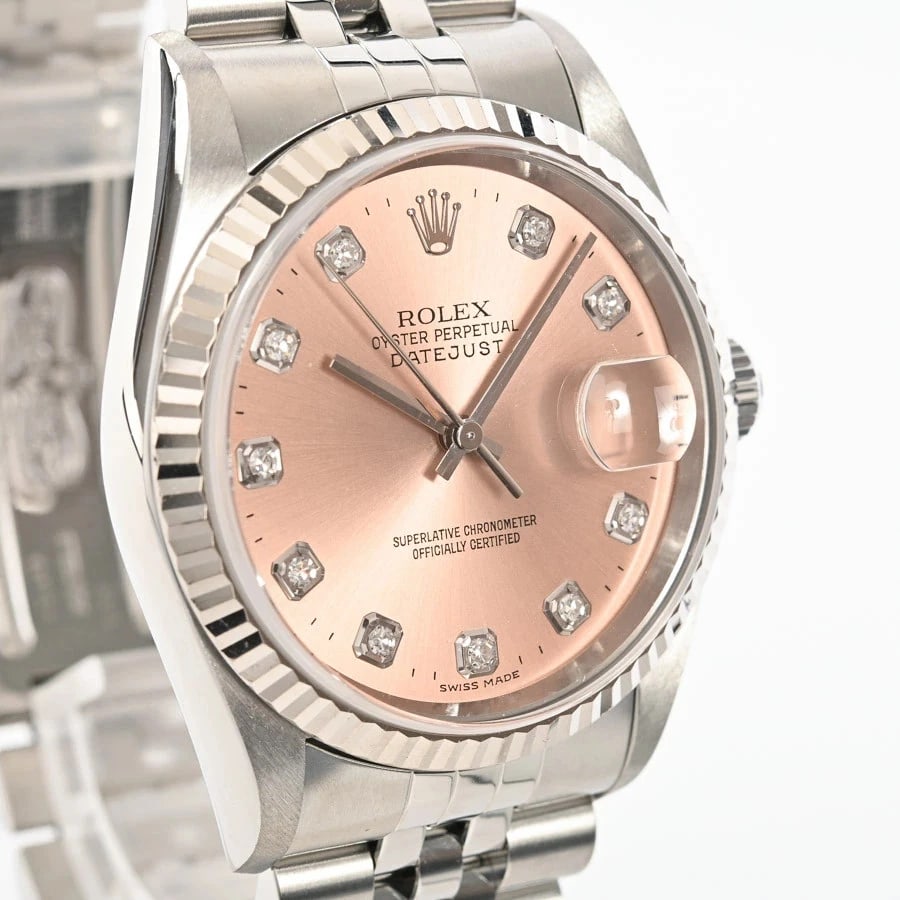 ROLEX DATEJUST PINK WATCH - 4