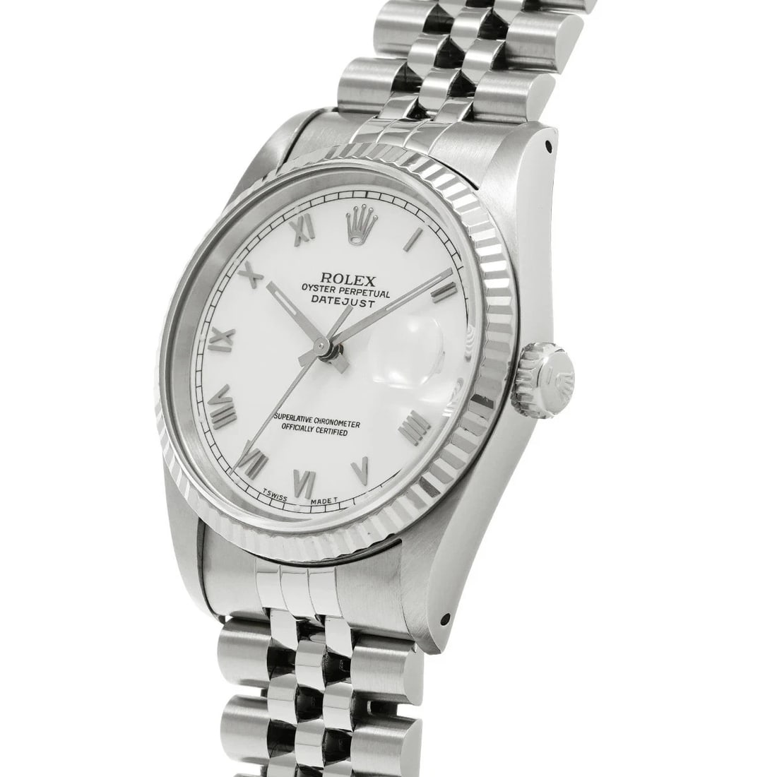ROLEX DATEJUST WHITE WATCH - 2