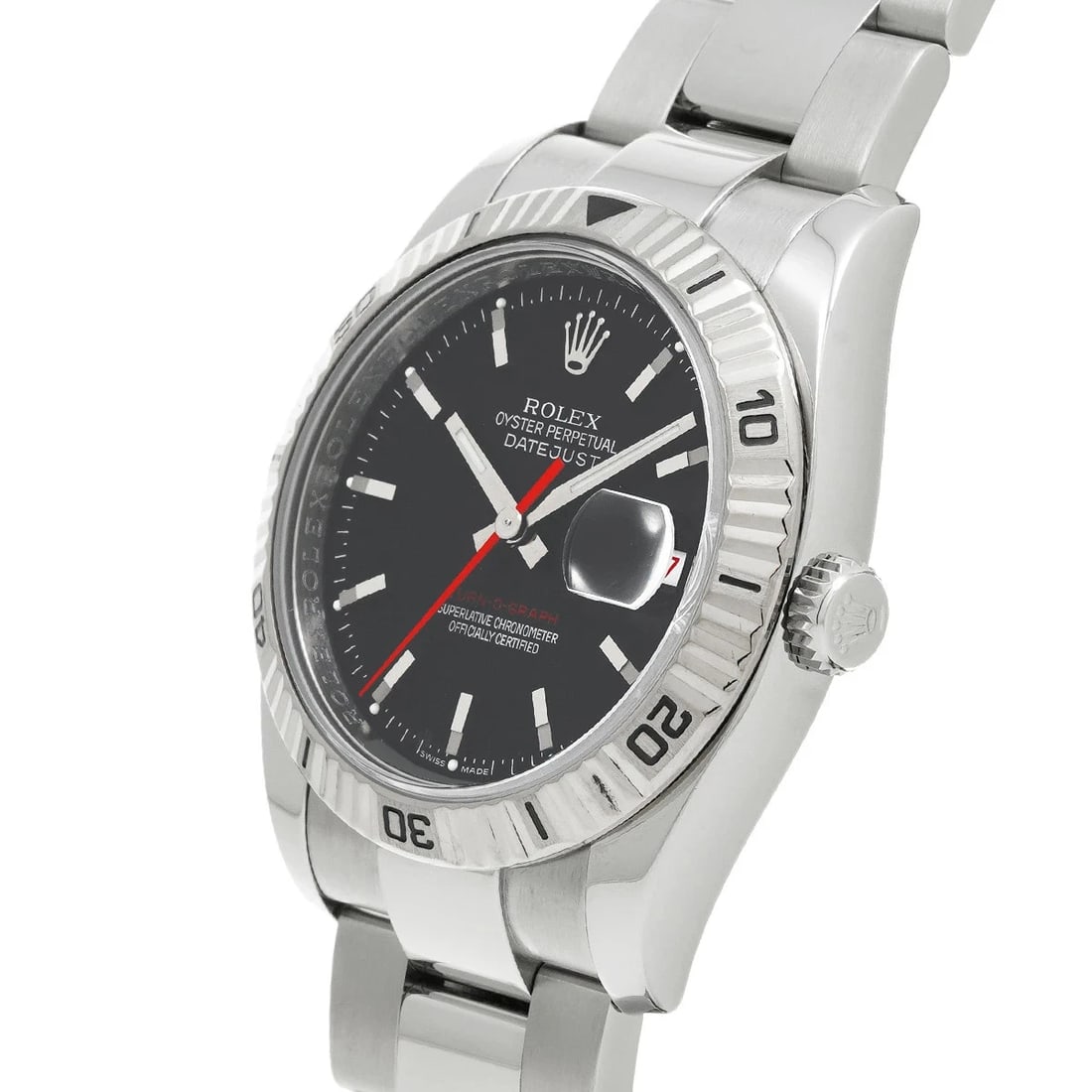 ROLEX DATEJUST BLACK WATCH - 2