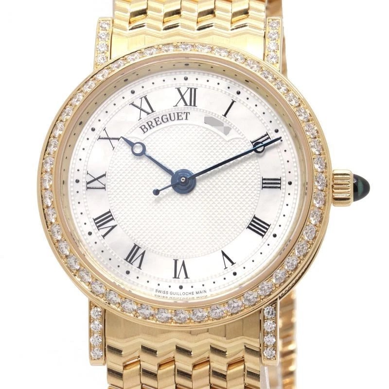 BREGUET CLASSICAL WATCH: BREGUET Classical Watch Brand: BREGUET Type/Style: Wristwatch Material: Band Material K18Yg Diamond Mother Of Pearl Case Material N/A Color: Dial Color NONE Size: Wrist Size 17.0mm Case Size 30mm