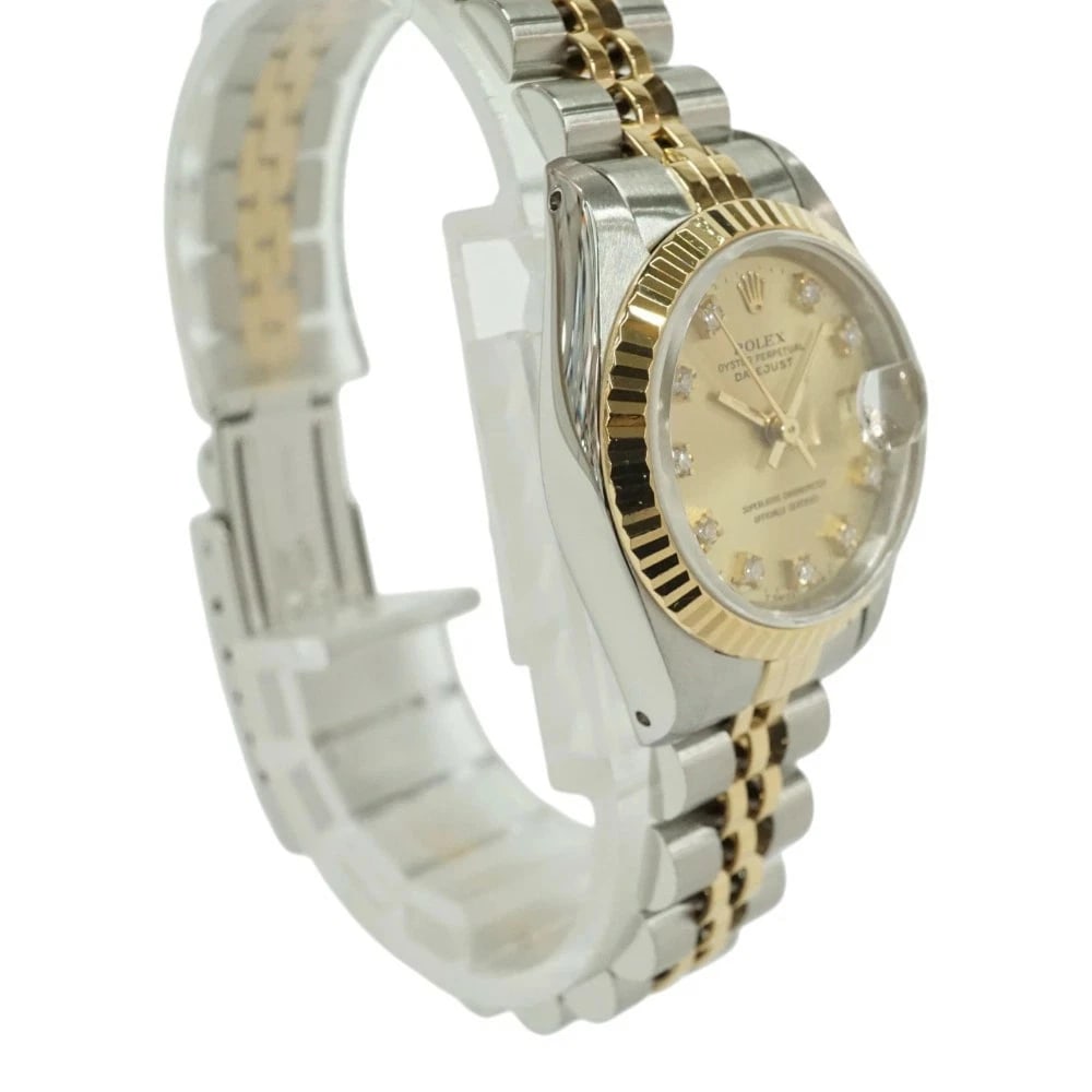 ROLEX DATEJUST GOLD WATCH - 3