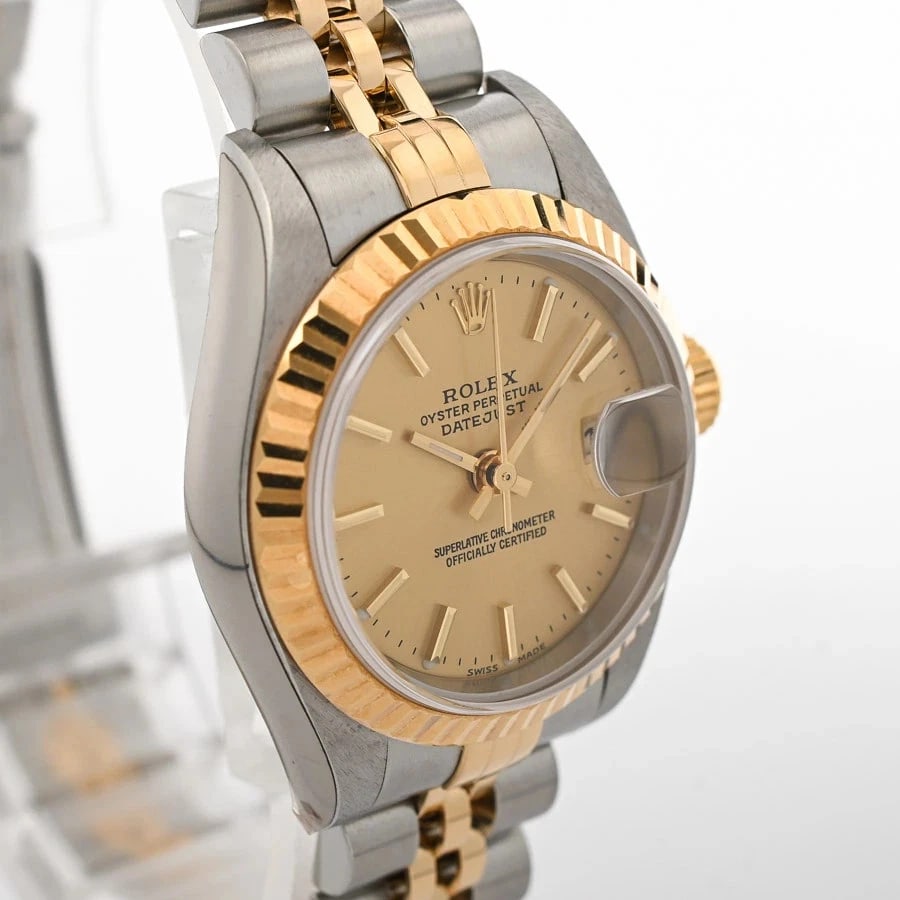 ROLEX DATEJUST YELLOW WATCH - 4
