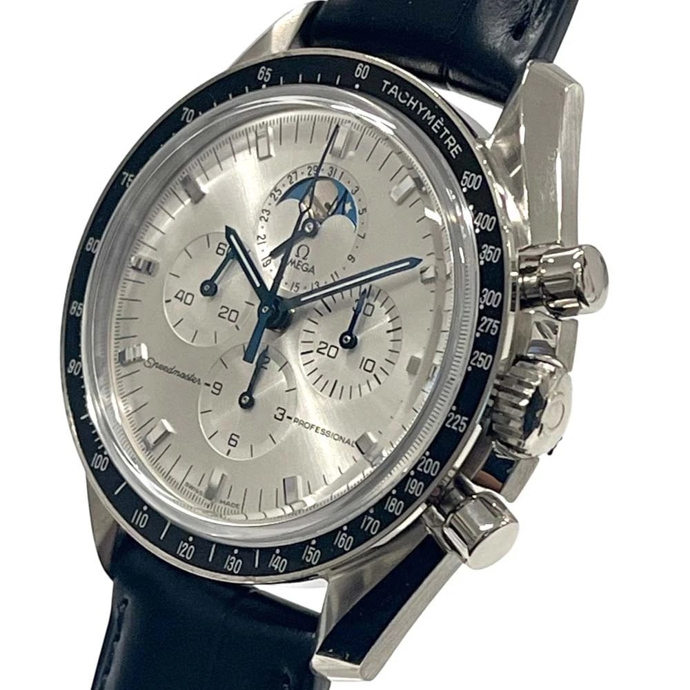 OMEGA SPEEDMASTER MOONPHASE SILVER WATCH - 2