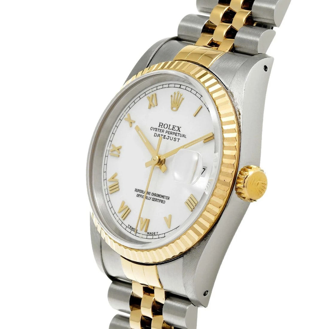 ROLEX DATEJUST WHITE WATCH - 2