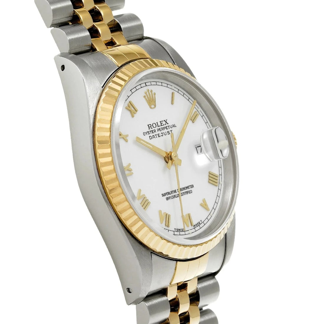 ROLEX DATEJUST WHITE WATCH - 3
