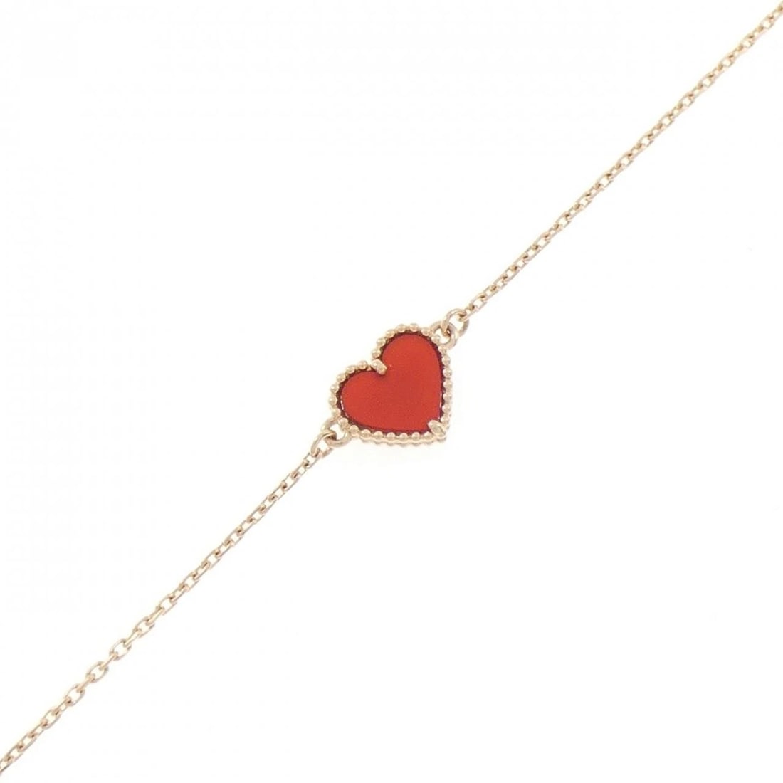 VAN CLEEF & ARPELS SWEET ALHAMBRA BRACELET: Van Cleef & Arpels Sweet Alhambra Bracelet Brand: Van Cleef & Arpels Type/Style: Van Cleef & Arpels Bracelet Material: 750 Pink Gold, Main Stone Carnelian Color: PINK GOLD Size: Length16?17.5cmActual