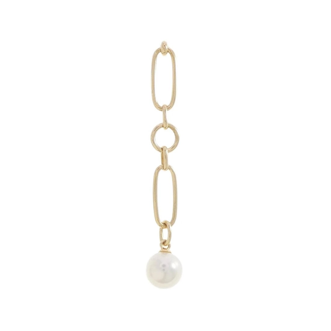 MIKIMOTO M-CORD PIERCE (SINGLE EARRING): Mikimoto M-Cord Pierce (single earring) Brand: MIKIMOTO Type/Style: MIKIMOTO Pierce/Earring Material: K18 yellow gold, Main Stone Akoya Pearl Color: yellow gold Size: Actual Size Approximate dimension
