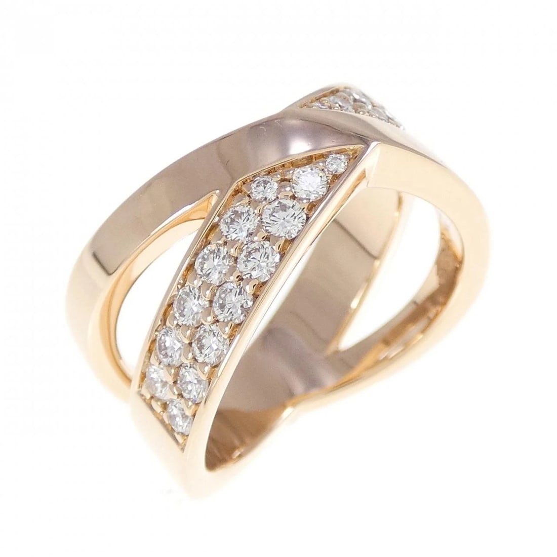 TIFFANY & CO. X WIDE RING: TIFFANY & Co. X Wide Ring Brand: TIFFANY&Co. Type/Style: TIFFANY & Co. Ring Material: 750 Pink Gold, Main Stone Natural Color: Pink Gold Size: US5 1/2 Accessories: None Accessories Notice: When