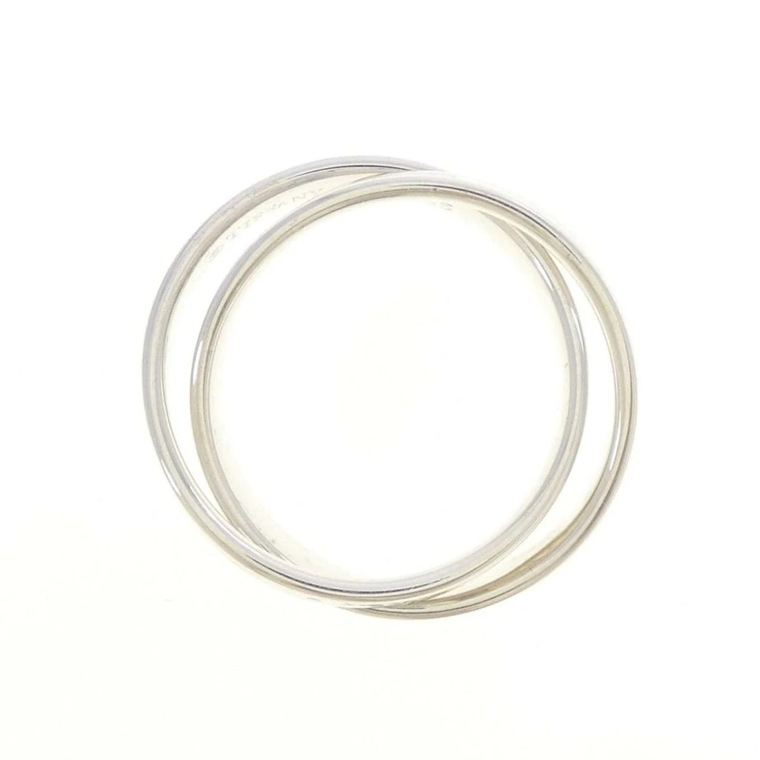 TIFFANY & CO. INTERLOCKING CIRCLE SILVER RING - 2