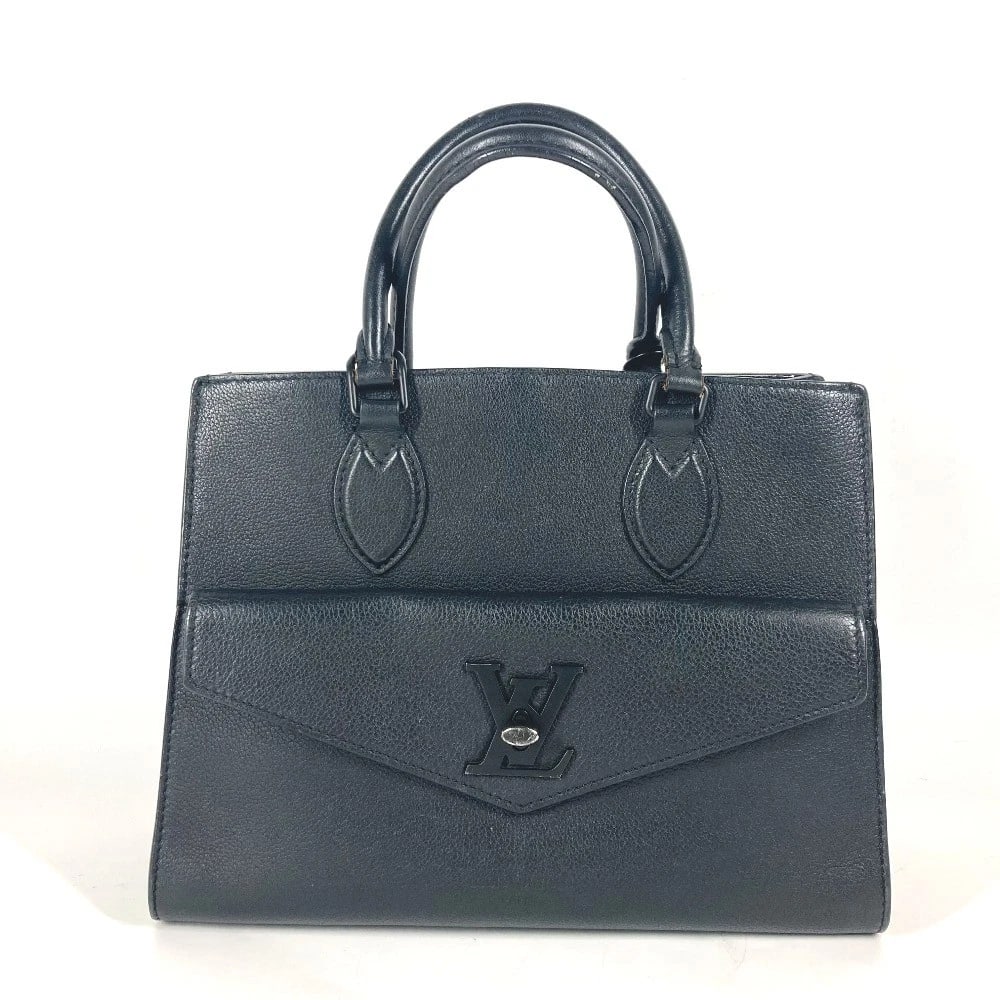 LOUIS VUITTON TOTE BAG SHOULDER BAG: LOUIS VUITTON Tote Bag Shoulder Bag Brand: LOUIS VUITTON Type/Style: Hand Bag Material: Grain Calfskin Leather Color: Noir / Black Size: W10.8xH8.3xD4.5inch / W27.5cmxH21cmxD11.5cm Accessories: No