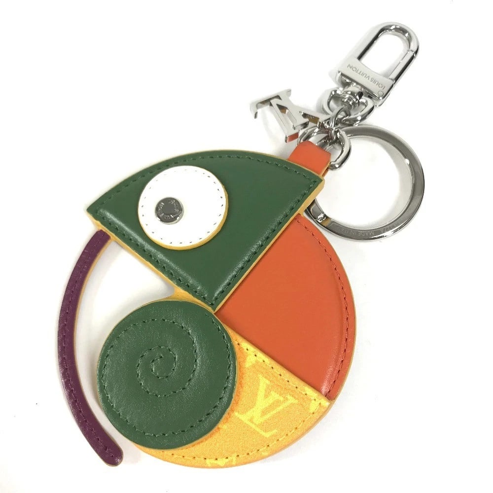 LOUIS VUITTON MONOGRAM BAG CHARM LV CHAMELEON BAG CHARM: LOUIS VUITTON Monogram Bag Charm LV Chameleon Bag Charm Brand: LOUIS VUITTON Type/Style: Key Holder Material: Leather Color: OrangexGreen Size: Total Length: 6.1inch / 15.5cm Accessories: None