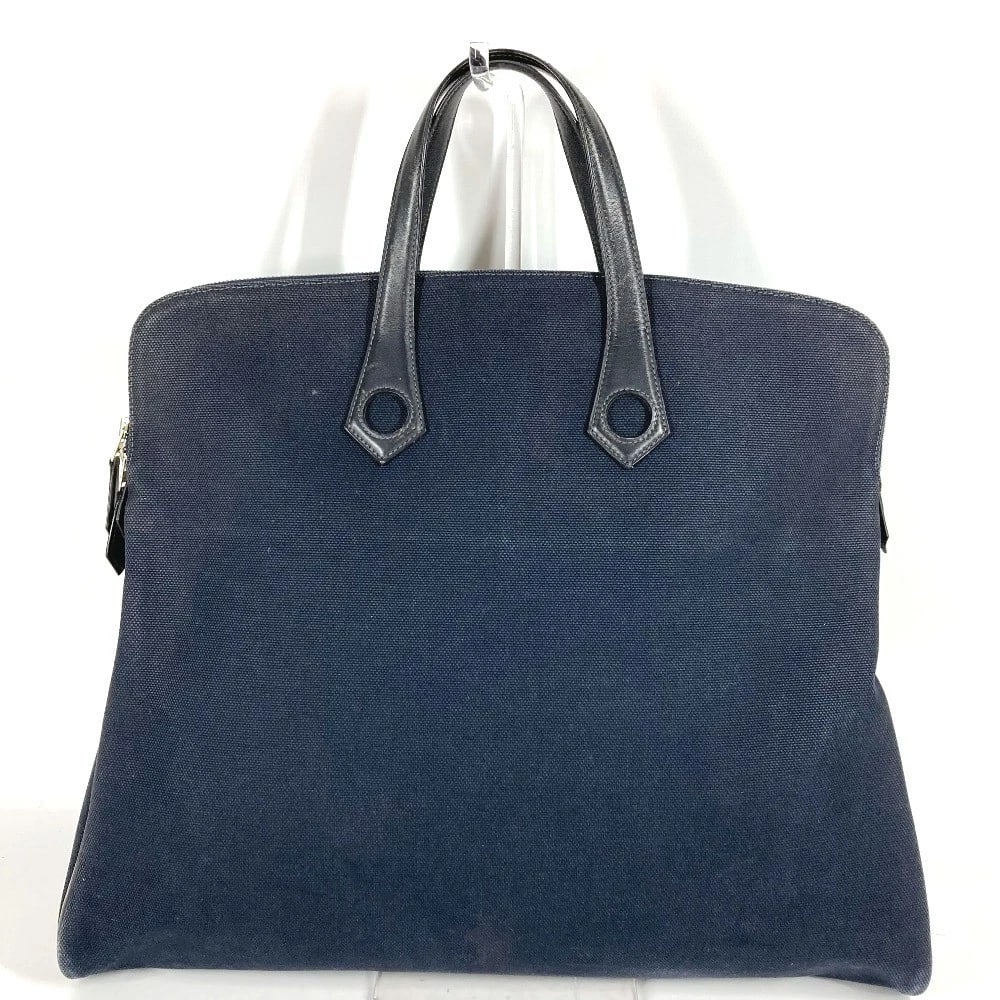 HERMES DUFFLE BAG SAC IBOO GM TOTE BAG HAND BAG: HERMES Duffle Bag Sac Iboo GM Tote Bag Hand Bag Brand: HERMES Type/Style: Hand Bag Material: Leather/Canvas Color: BlackxNavy Size: W18.7xH16.3xD2.8inch / W47.5cmxH41.5cmxD7cm Accessories: None