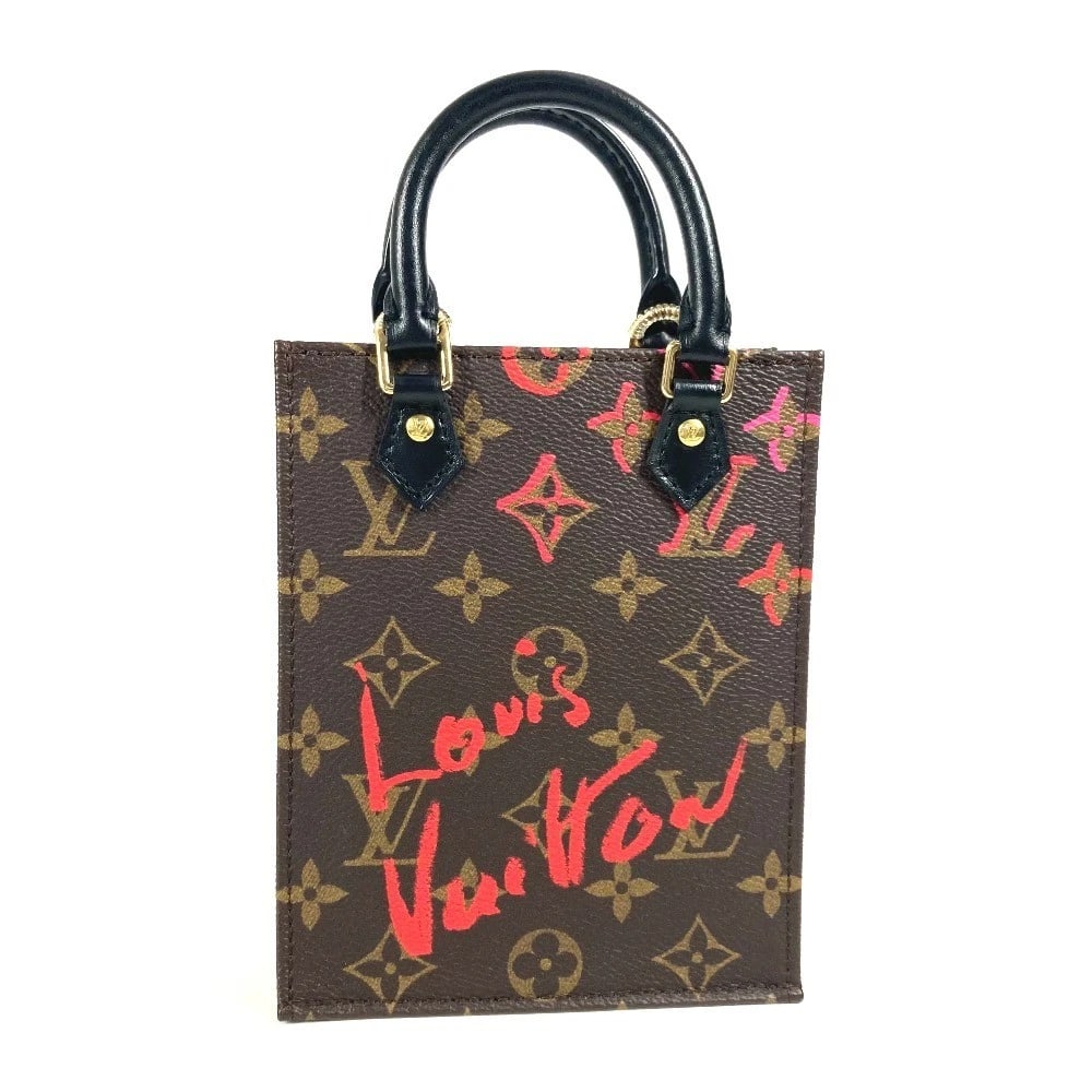 LOUIS VUITTON FALL IN LOVE CHINA EXCLUSIVE PETITE SAC PLAT HANDBAG: LOUIS VUITTON Fall in Love China Exclusive Petite Sac Plat Handbag Brand: LOUIS VUITTON Type/Style: Shoulder Bag Material: MonogramCanvas Color: BrownxRed Size: W5.3xH6.7xD2.0inch / W13.5cmxH17cmxD5cm