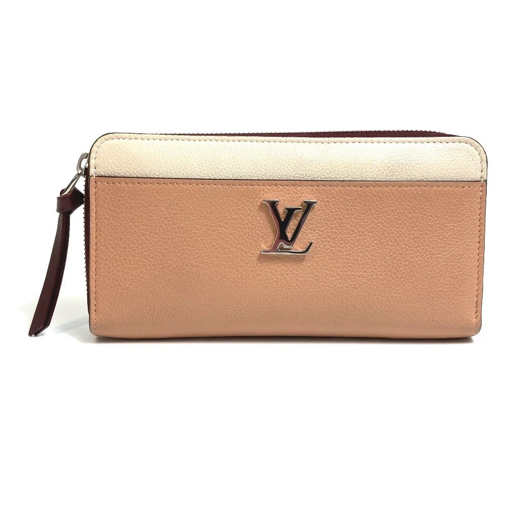 LOUIS VUITTON ZIPPY-LOCK ME LONG WALLET LEATHER ORANGE BEIGE: LOUIS VUITTON Zippy-Lock Me Long Wallet Leather Orange Beige Brand: LOUIS VUITTON Type/Style: Long Wallet Material: Leather Color: Rose Soie Quartz / Orange BeigeBased Size: W7.7xH4.1xD1.0inch / W19.5