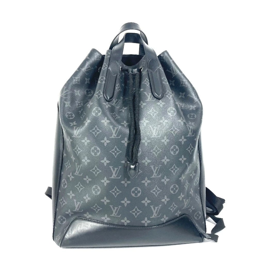 LOUIS VUITTON MONOGRAMECLIPSE BACKPACK: LOUIS VUITTON MonogramEclipse Backpack Brand: LOUIS VUITTON Type/Style: Backpack Material: MonogramEclipseCanvas Color: Black Size: W13.8xH17.5xD4.5inch / W35cmxH44.5cmxD11.5cm Accessories: None