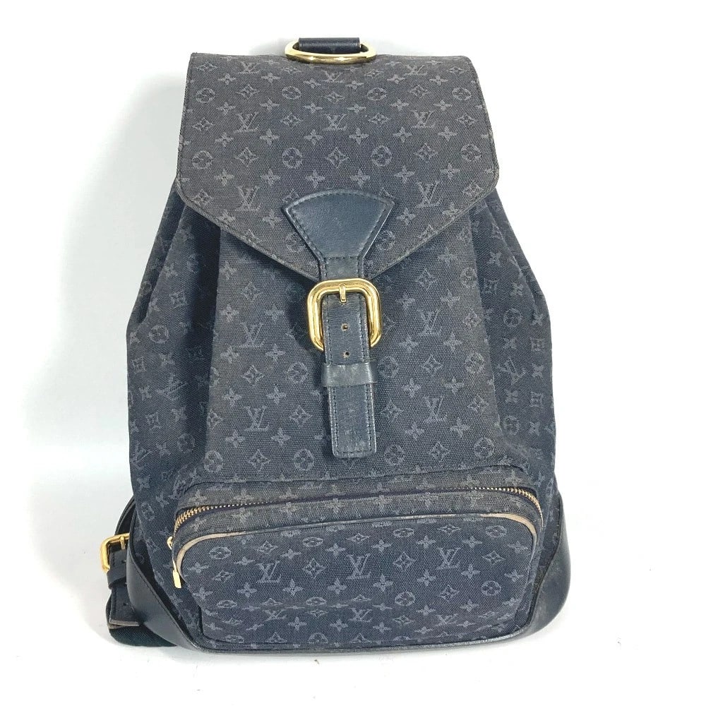 LOUIS VUITTON MONOGRAM MINI DENIM BACKPACK NAVY: LOUIS VUITTON Monogram Mini Denim Backpack Navy Brand: LOUIS VUITTON Type/Style: Backpack Material: Navy Color: MonogramDenim Size: W12.2xH14.2xD5.3inch / W31cmxH36cmxD13.5cm Accessories: None