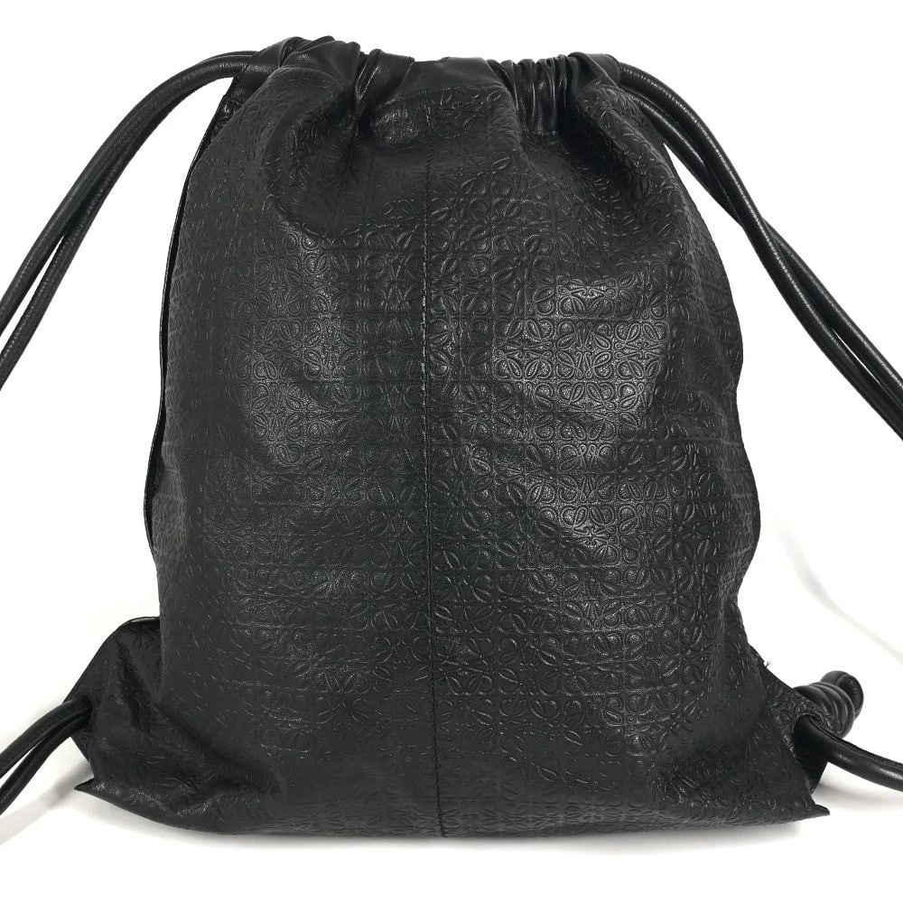 LOEWE DRAGONFLY LARVA ALL-OVER PATTERN BACKPACK LEATHER BLACK - 2