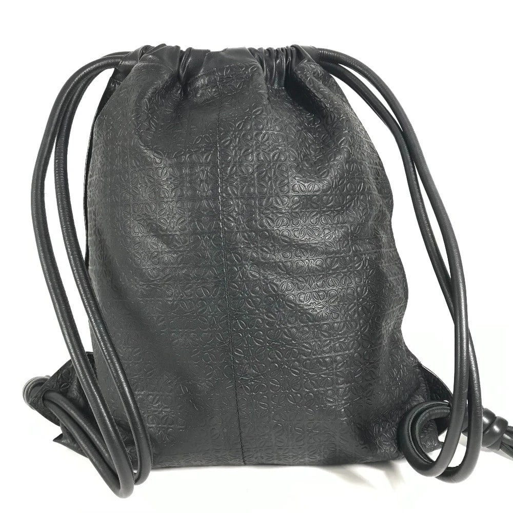 LOEWE DRAGONFLY LARVA ALL-OVER PATTERN BACKPACK LEATHER BLACK - 3