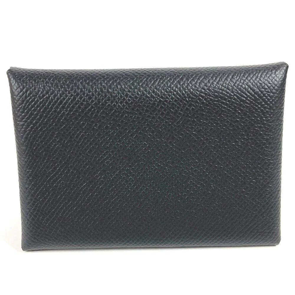 HERMES TWO FOLD CALVI DUO CARD CASE WALLET BUSINESS COIN PURSE: HERMES Two fold Calvi Duo Card Case Wallet Business coin purse Brand: HERMES Type/Style: coin purse Material: Epsom Color: Black Size: W3.9xH2.8inch / W10cmxH7cm Accessories: None Accessories Notice: