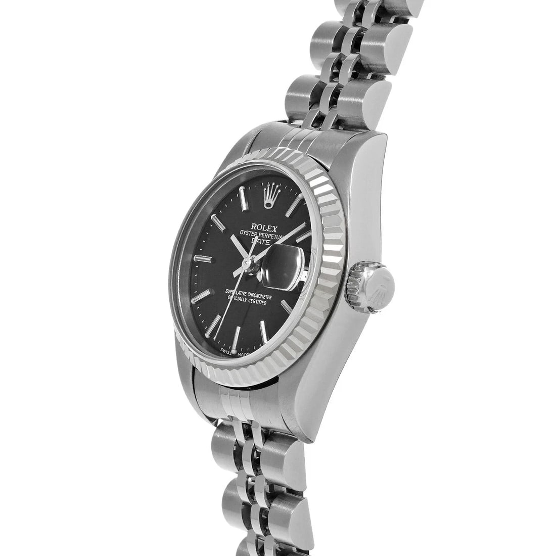 ROLEX DATEJUST BLACK WATCH - 2