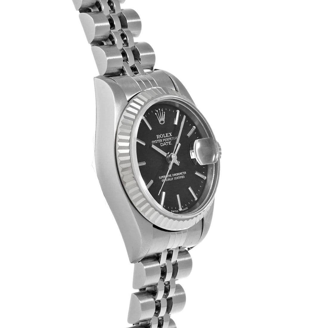 ROLEX DATEJUST BLACK WATCH - 3