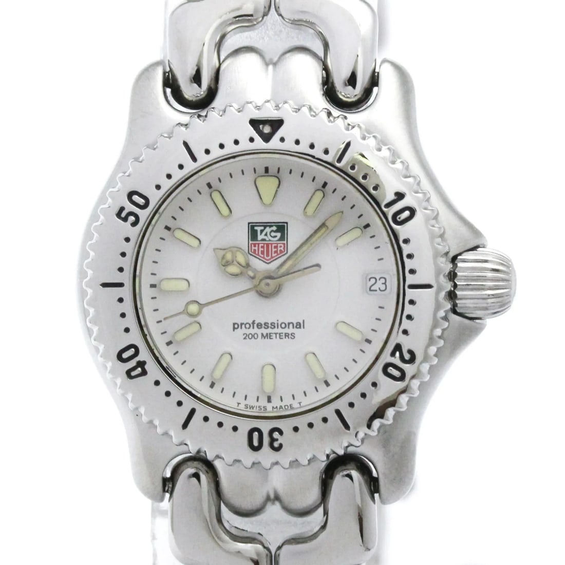 TAG HEUER SEL PROFESSIONAL STEEL QUARTZ WATCH: Tag Heuer Sel Professional Steel Quartz Watch Brand: Tag Heuer Type/Style: Wristwatch Material: (Case) Stainless steel (Band) Stainless steel Color: Dial Color White Size: Case Diameter 24mm / 0.94inc