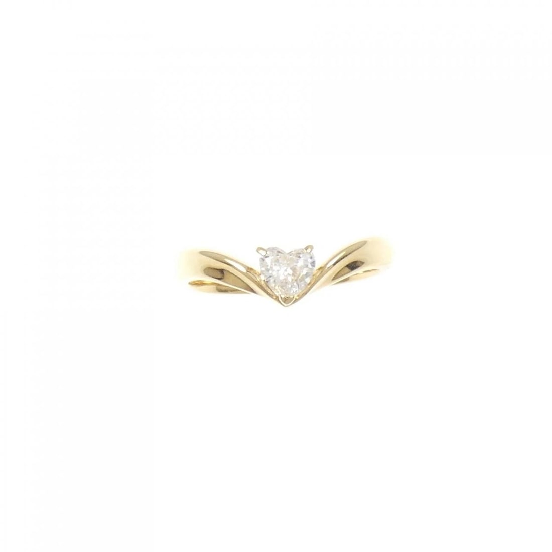 K18YG HEART DIAMOND RING - 2