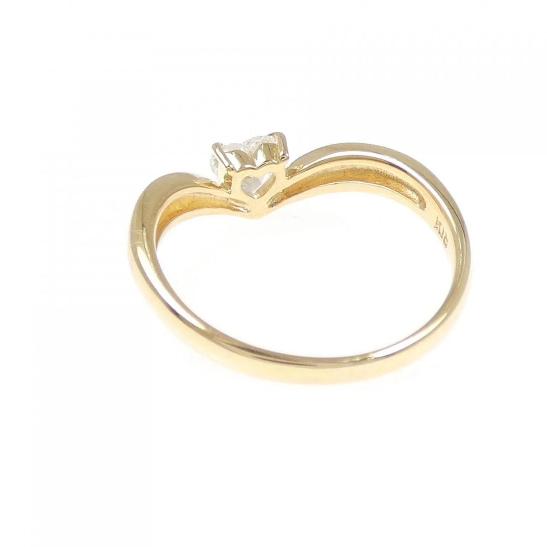 K18YG HEART DIAMOND RING - 3