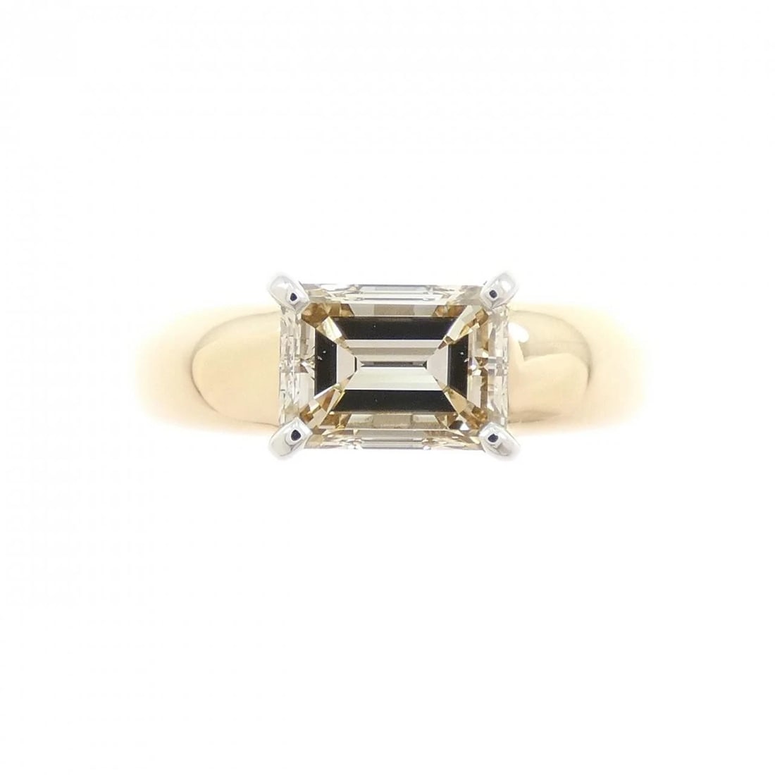 K18YG/PT900 DIAMOND RING - 2