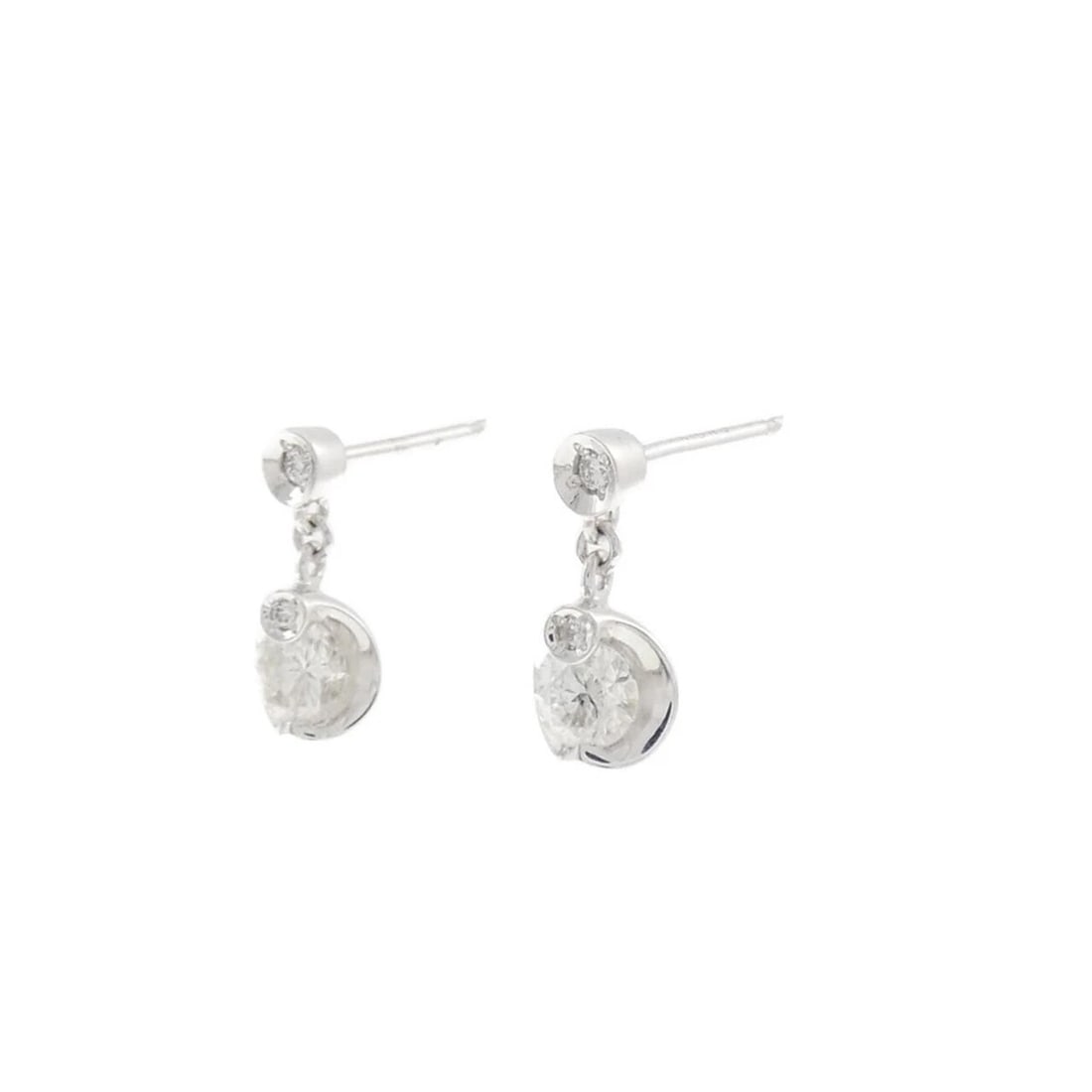 K18WG DIAMOND PIERCE - 2