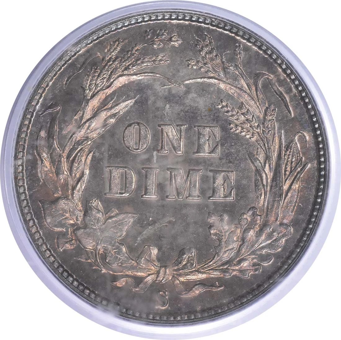 1897-S BARBER SILVER DIME - 2