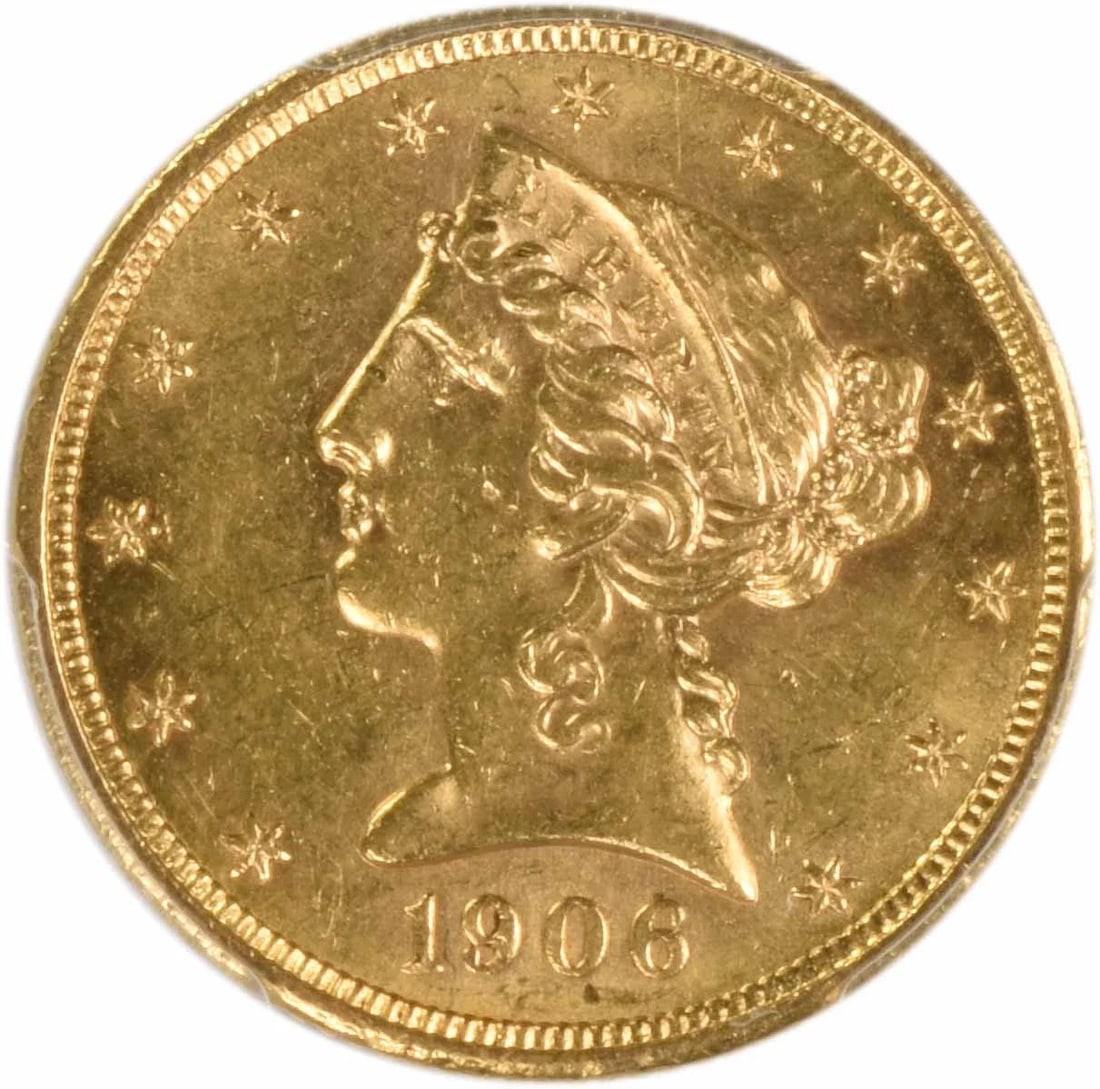 1906 $5 GOLD LIBERTY HEAD: 1906 $5 Gold Liberty Head Year: 1906 Composition: 90% Gold, 10% Copper Denomination: $5 Country of Origin: United States Accessories: None Accessories Notice: When purchasing pre-owned goods, please