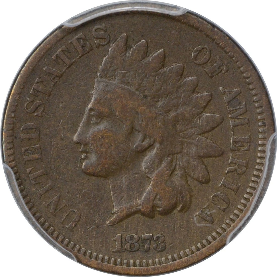 1873 INDIAN CENT CLOSED - 2