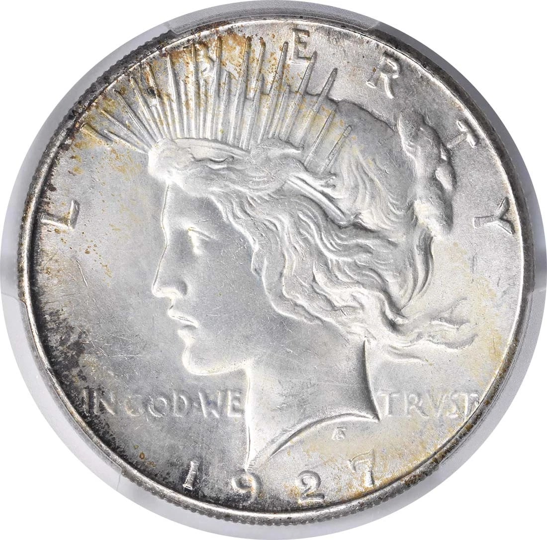 1927-S PEACE SILVER DOLLAR: 1927-S Peace Silver Dollar Year: 1927 Composition: Porcelain Denomination: $1 Country of Origin: United States Accessories: None Accessories Notice: When purchasing pre-owned goods, please refer to