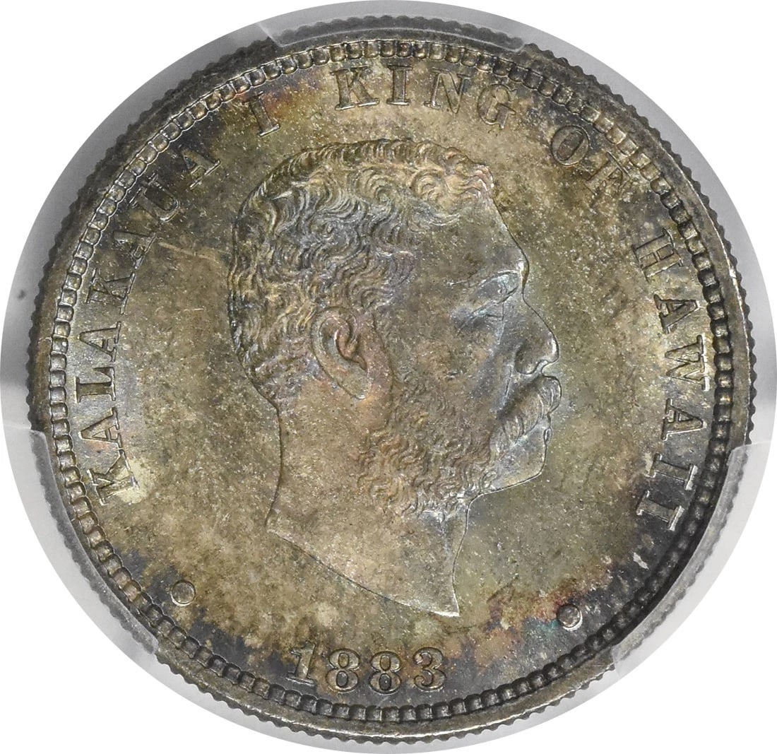 1883 HAWAIIAN QUARTER: 1883 Hawaiian Quarter Year: 1883 Composition: Silver Denomination: Country of Origin: Kingdom of Hawaii Accessories: None Accessories Notice: When purchasing pre-owned goods, please refer to the