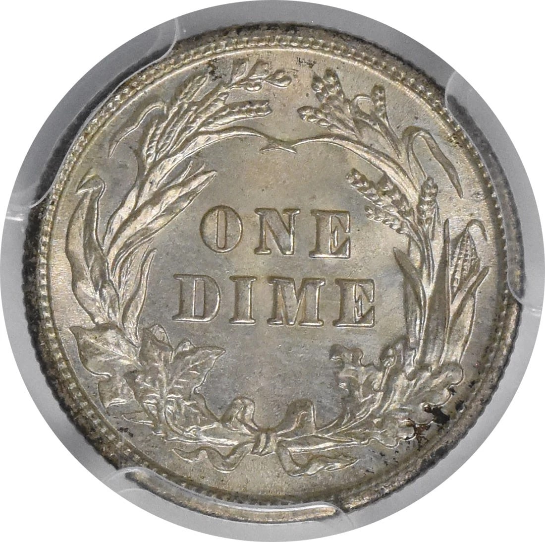 1911 BARBER SILVER DIME - 2