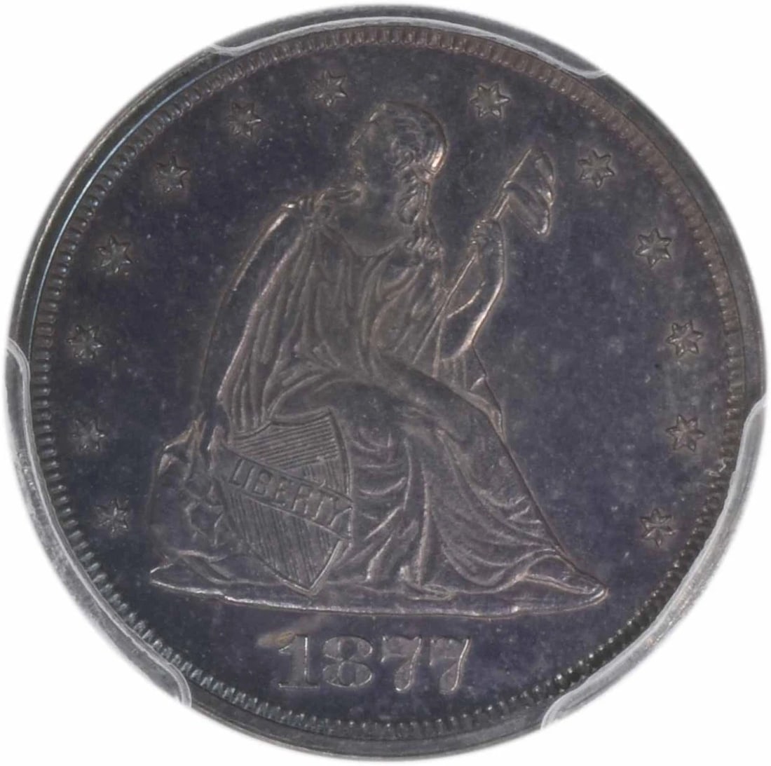 1877 TWENTY CENT SILVER PIECE: 1877 Twenty Cent Silver Piece Year: 1877 Composition: 90% Silver, 10% Copper Denomination: 20C Country of Origin: United States Accessories: None Accessories Notice: When purchasing pre-owned goods