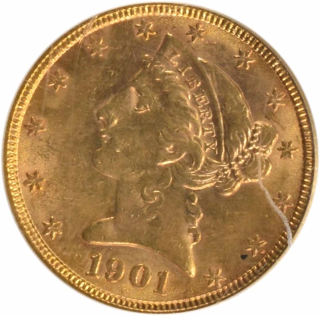 1901 $5 GOLD LIBERTY HEAD: 1901 $5 Gold Liberty Head Year: 1901 Composition: 90% Gold, 10% Copper Denomination: $5 Country of Origin: United States Accessories: None Accessories Notice: When purchasing pre-owned goods, please