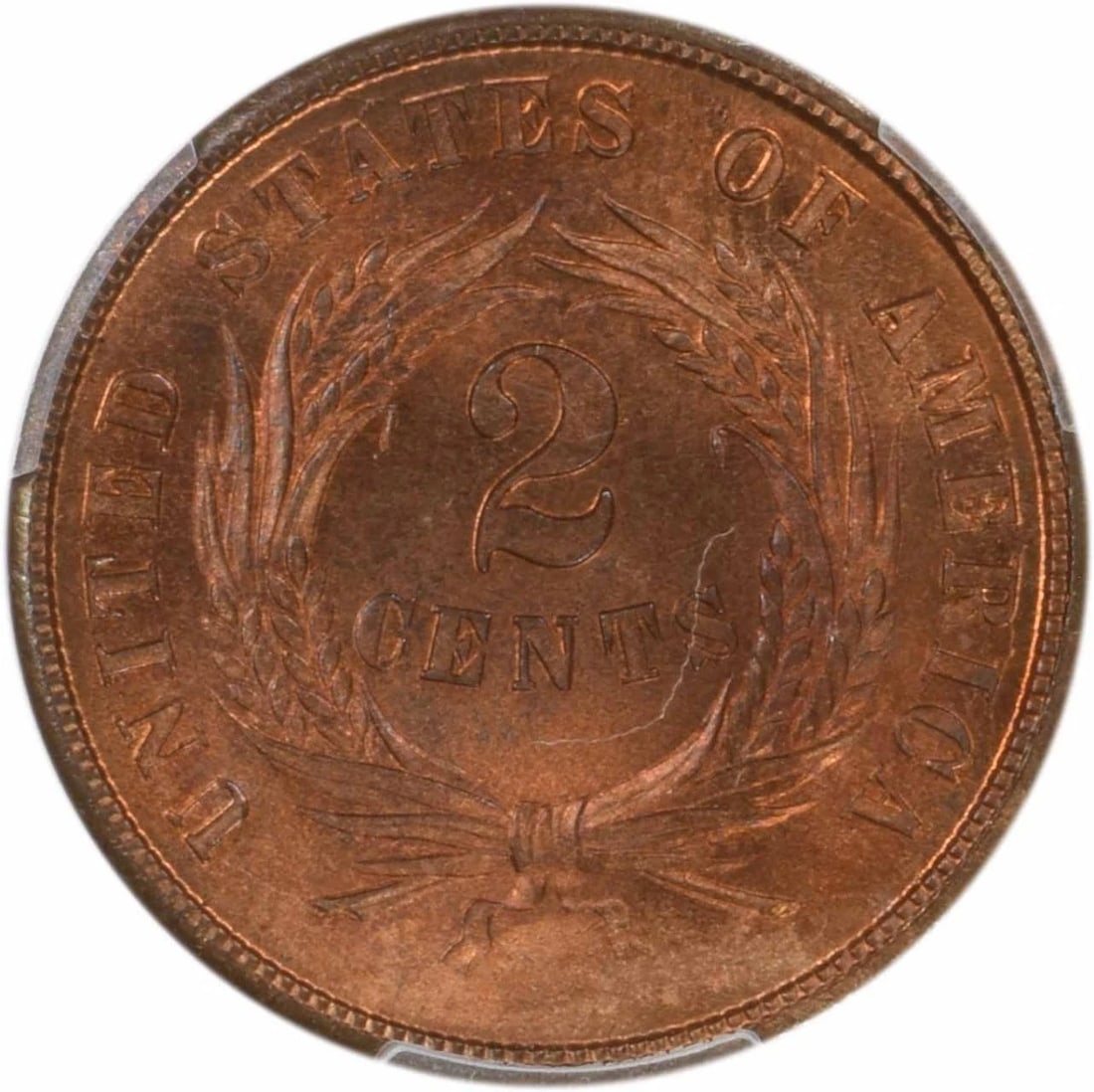 1864 TWO CENT PIECE LARGE MOTTO - 2